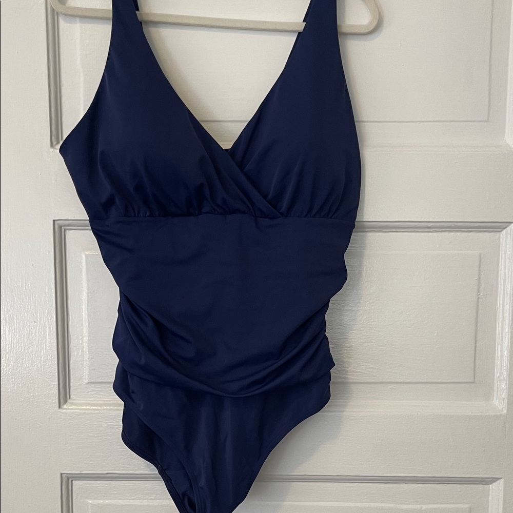 Boden Navy Blue One-Piece Swimsuit (Size 16-18)